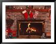 Fireplace With Christmas Stockings by Chris Lowe Limited Edition Print