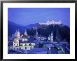 Evening View Of Salzburg, Austria by Walter Bibikow Limited Edition Print