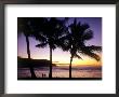 Silhouette Of Couple On Tropical Beach At Sunset by Rick Raymond Limited Edition Pricing Art Print