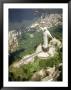 Aerial Of Corcovado Christ Statue, Rio De Janeiro by Bill Bachmann Limited Edition Print