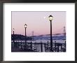 Street Lamps With Bridge In The Background by Robin Allen Limited Edition Print