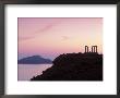 Silhouette Of Temple Of Poseidon, Attica, Greece by Walter Bibikow Limited Edition Pricing Art Print
