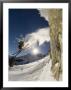 Skier Catching Air At Honeycomb Canyon, Wasatch Mountains, Usa by Mike Tittel Limited Edition Print