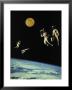 Astronauts Float In Space by Rick Bostick Limited Edition Pricing Art Print