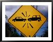 Road Sign Warning Of Car Crashes, Panama City, Panama by Charlotte Hindle Limited Edition Print
