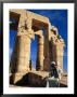 Man On Mobile Telephone At The Ramesseum, Luxor, Egypt by Juliet Coombe Limited Edition Print