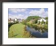 Cottages And River Arrow From The Bridge, Eardisland, Herefordshire, England, Uk, Europe by Pearl Bucknell Limited Edition Print