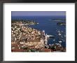 Elevated View Of The Town And Harbour, Hvar Town, Hvar Island, Dalmatia, Dalmatian Coast, Croatia by Gavin Hellier Limited Edition Pricing Art Print