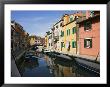 Boats And Colorful Reflections Of Homes In Canal, Burano, Italy by Dennis Flaherty Limited Edition Print