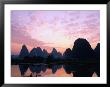 Mountains On The Li River At Sunrise, Yangshuo, China by Keren Su Limited Edition Print