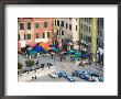 Elevated View Of Outdoor Cafe And Surrounding Buildings, Vernazza, Italy by Dennis Flaherty Limited Edition Print