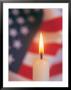 Candle With Usa Flag Behind by Terry Why Limited Edition Pricing Art Print