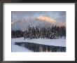 View Of Mt. Edith And Sawback Range With Reflection In Spray River, Banff, Canada by Michele Westmorland Limited Edition Print