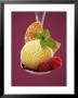 A Scoop Of Vanilla Ice Cream With Hot Raspberries On A Spoon by Marc O. Finley Limited Edition Print