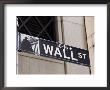 Wall Street Sign Manhattan, New York City, New York, Usa by Amanda Hall Limited Edition Pricing Art Print