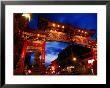 Chinatown Main Gate At Night, Victoria, Canada by Lawrence Worcester Limited Edition Print