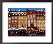 Summertime Open-Air Cafes On Old Market Square, Warsaw, Mazowieckie, Poland by Krzysztof Dydynski Limited Edition Print