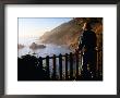 Man Standing On Observation Deck Looking At Coastline, Big Sur, California by Eddie Brady Limited Edition Pricing Art Print