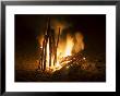 Bonfire On Beach, Punta Islita, Nicoya Pennisula, Pacific Coast, Costa Rica, Central America by R H Productions Limited Edition Print