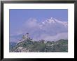 Valeria Castle With Mountains Beyond, Valeria, Sion, Valais, Swiss Alps, Switzerland by Roy Rainford Limited Edition Print