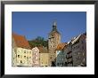 Schmalzturm (Lard Tower) And Town Houses In Hauptplatz, Landsberg Am Lech, Bavaria, Germany by Gary Cook Limited Edition Print