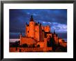 Alcazar From A Hillside At Sunset, With A Stormy Sky Looming Above, Segovia, Spain by David Tomlinson Limited Edition Print