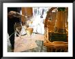 Bottle Of Deutz Champagne In Wicker Basket At Champagne Deutz, Ay, Vallee De La Marne by Per Karlsson Limited Edition Print