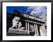 Stone Lions On Fifth Avenue Entrance To The New York Library, New York City, New York, Usa by Angus Oborn Limited Edition Print