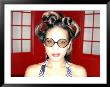 African-American Female With Funky Hair And Glasses by Jim Mcguire Limited Edition Print