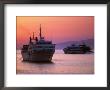 Ferry & Marine Traffic At Mykonos Harbor, Greece by Walter Bibikow Limited Edition Print