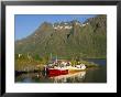 Fishing Boats In Austnesfjorden, Lofoten Islands, Nordland, Norway, Scandinavia, Europe by Gavin Hellier Limited Edition Print