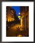 Buildings With Historic Facade And Narrow Lane At Night, Amsterdam, Netherlands by Keren Su Limited Edition Pricing Art Print