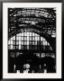 Features Of Nyc Penn Station Include Ceiling Of Atrium, Steel Glass Vaulting And Decorated Clock. by Walker Evans Limited Edition Print