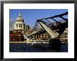 The Millennium Bridge Across The River Thames, With St. Paul's Cathedral Beyond, London, England by David Hughes Limited Edition Print