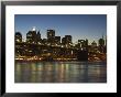 Manhattan Skyline And Brooklyn Bridge At Dusk, New York City, New York, Usa by Amanda Hall Limited Edition Print