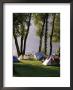 Camping On Wallensee, Churfirsten Range Near Wallenstadt, Switzerland by Walter Rawlings Limited Edition Print