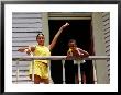 Young Girl And Boy On Balcony, Galveston, U.S.A. by Oliver Strewe Limited Edition Print