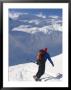 A Back-Country Snowboarder Descends A Snowfield Toward A Glacier by Skip Brown Limited Edition Print