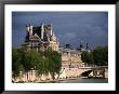 Fishermen On Banks Of River Seine With The Louvre In Background, Paris, Ile-De-France, France by Diana Mayfield Limited Edition Print