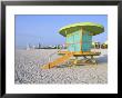 Art Deco Style Lifeguard Hut, South Beach, Miami Beach, Miami, Florida, Usa by Gavin Hellier Limited Edition Pricing Art Print