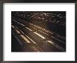 Freight Trains In Railway Yard, Sunset, Kansas by Brimberg & Coulson Limited Edition Pricing Art Print