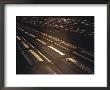 Freight Trains In Railway Yard, Sunset, Kansas by Brimberg & Coulson Limited Edition Print