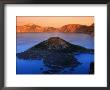 The Watchman And Wizard Island, Sunset, Crater Lake National Park, Oregon by John Elk Iii Limited Edition Print