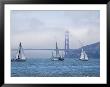 Sailing Boats With The Golden Gate Bridge And Summer Fog In Background, San Francisco, California by Roberto Gerometta Limited Edition Pricing Art Print