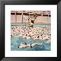 Bikini Clad Actress Jayne Mansfield With Hot Water Bottle Likenesses Floating Around Her In Pool by Allan Grant Limited Edition Print