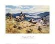 Loops And Swift Horses Are Surer Than Lead by Charles Marion Russell Limited Edition Pricing Art Print