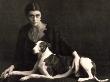 Portrait Of A Young Woman With A Greyhound by Wanda Wulz Limited Edition Pricing Art Print