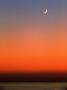 Quarter Moon In Sunset Sky Over Ocean by Elfi Kluck Limited Edition Print