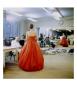 Fashion Designer Christian Dior Commenting On Red Gown For His New Collection Prior To Showing by Loomis Dean Limited Edition Print