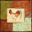 Patchwork Rooster Ii by Jennifer Sosik Limited Edition Print